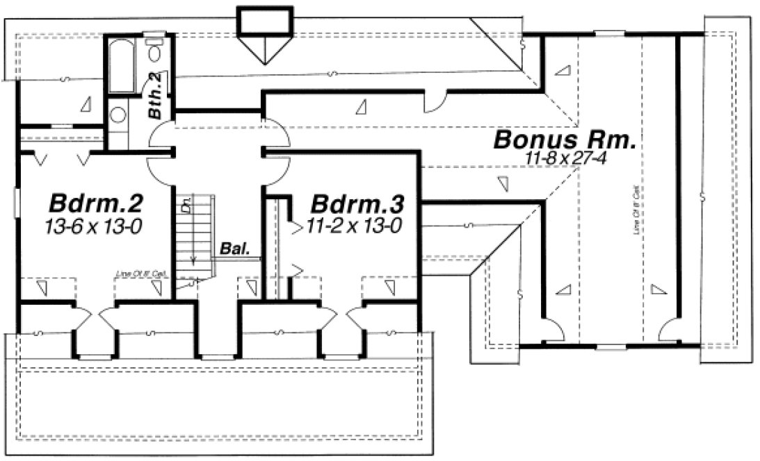 Second Floor Plan for House Plan #126391