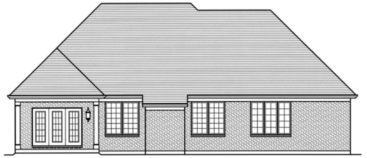 Rear Elevation for House Plan #535332