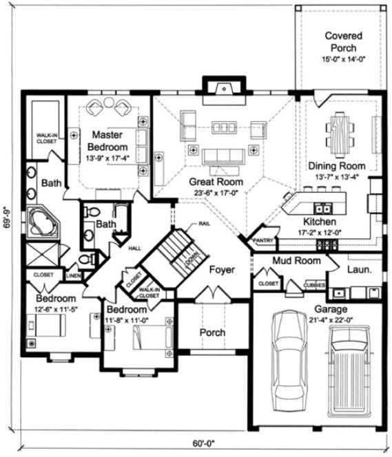 Main Floor Plan for House Plan #535332