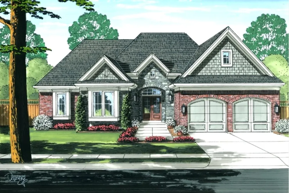 Full Rendering for House Plan #535332