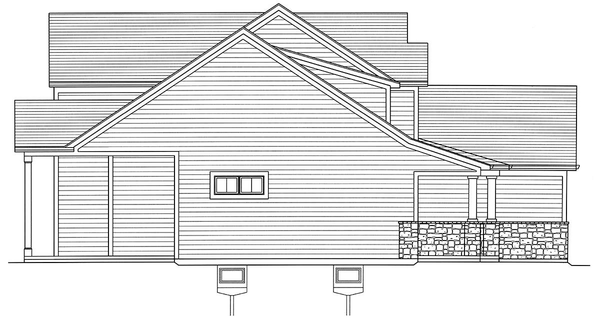 Left Elevation for House Plan #531902