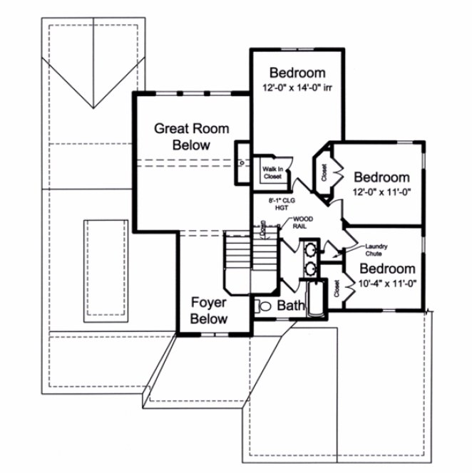 Second Floor Plan for House Plan #531902