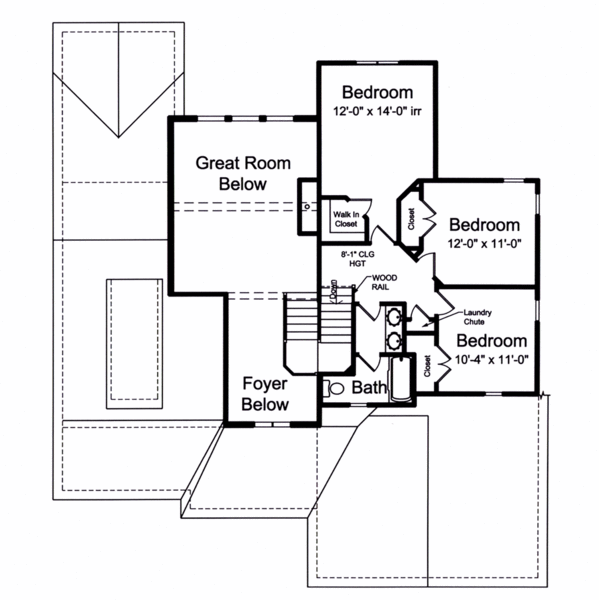 Second Floor Plan for House Plan #531902