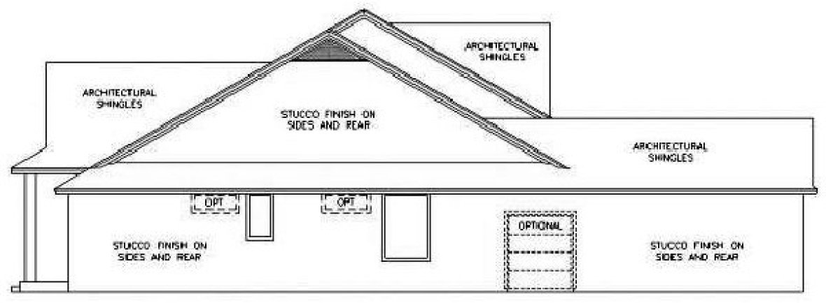Left Elevation for House Plan #865442