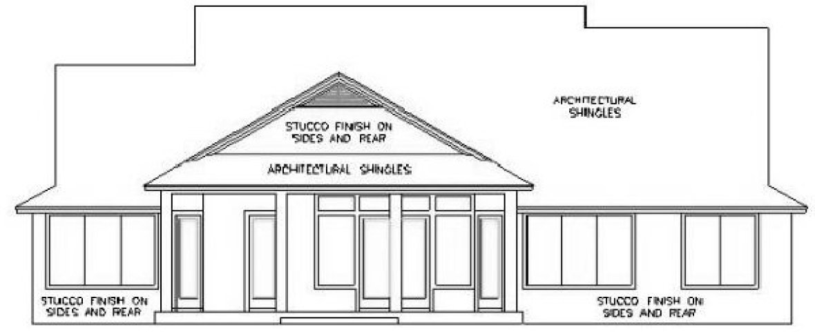 Rear Elevation for House Plan #865442