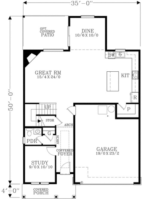 Main Floor Plan for House Plan #857332