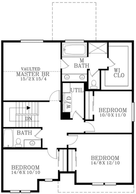Second Floor Plan for House Plan #857332