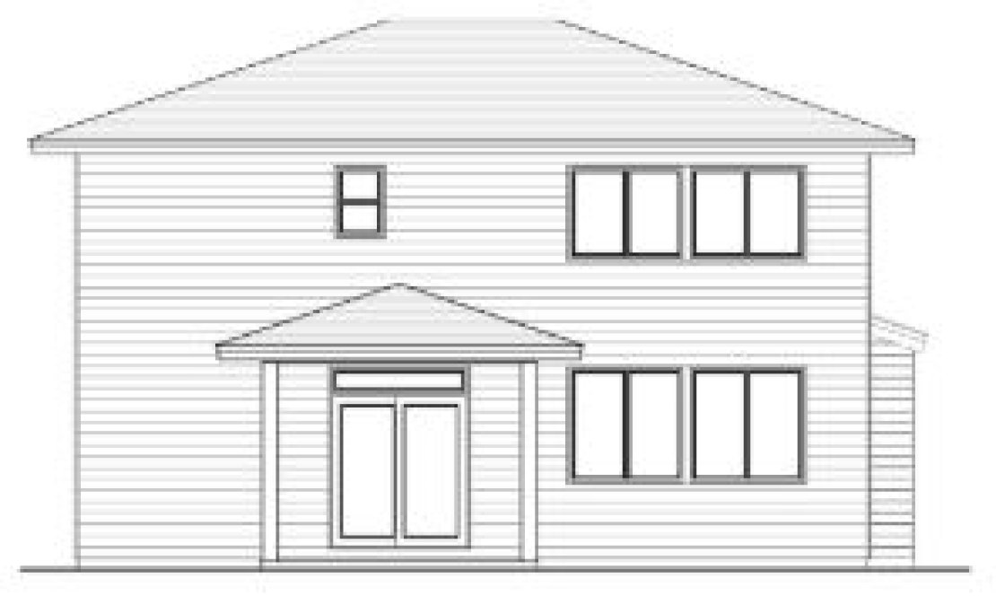 Rear Elevation for House Plan #856881