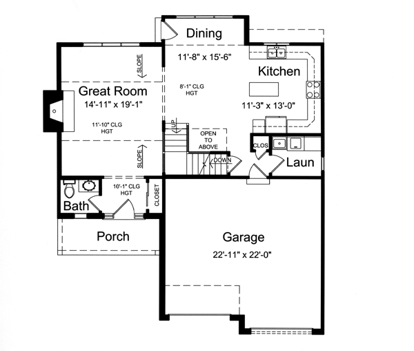 Main Floor Plan for House Plan #538281