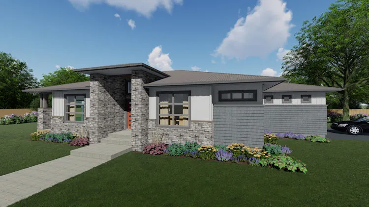 Full Rendering for House Plan #203015