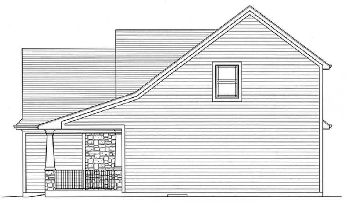 Right Elevation for House Plan #535502