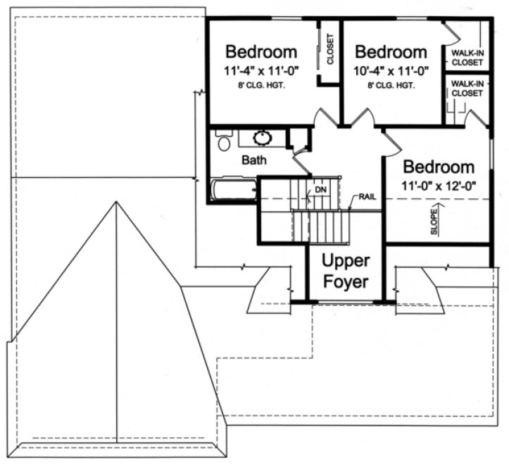 Second Floor Plan for House Plan #535502
