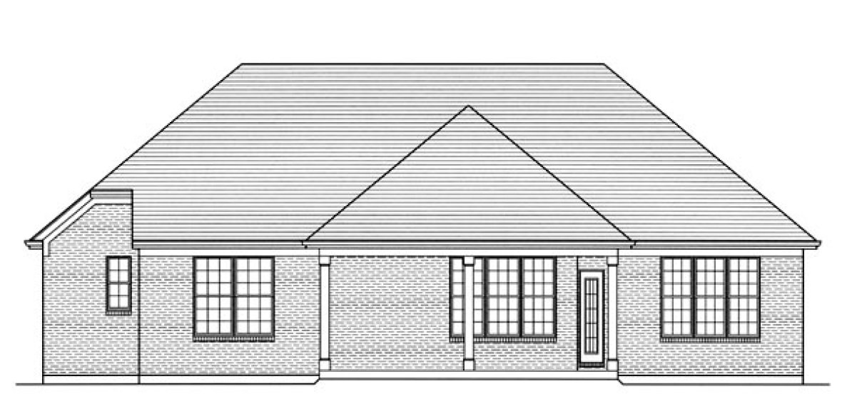 Rear Elevation for House Plan #531471