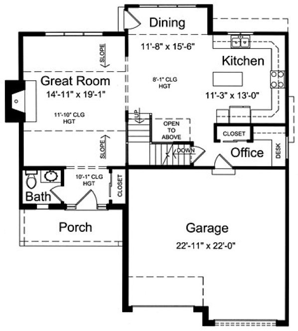 Main Floor Plan for House Plan #538282