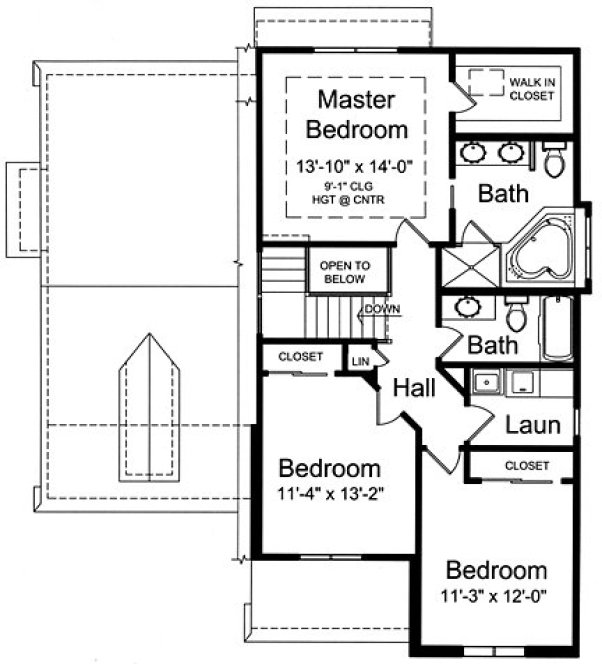 Second Floor Plan for House Plan #538282