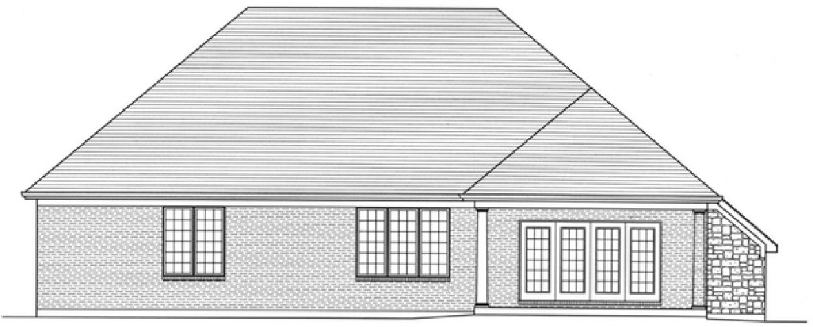 Rear Elevation for House Plan #532522