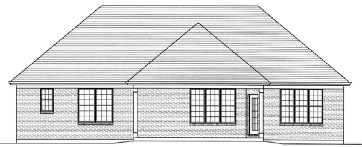 Rear Elevation for House Plan #531861