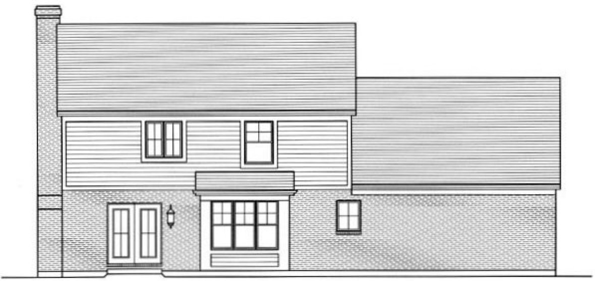 Rear Elevation for House Plan #537002