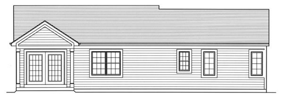 Rear Elevation for House Plan #538721