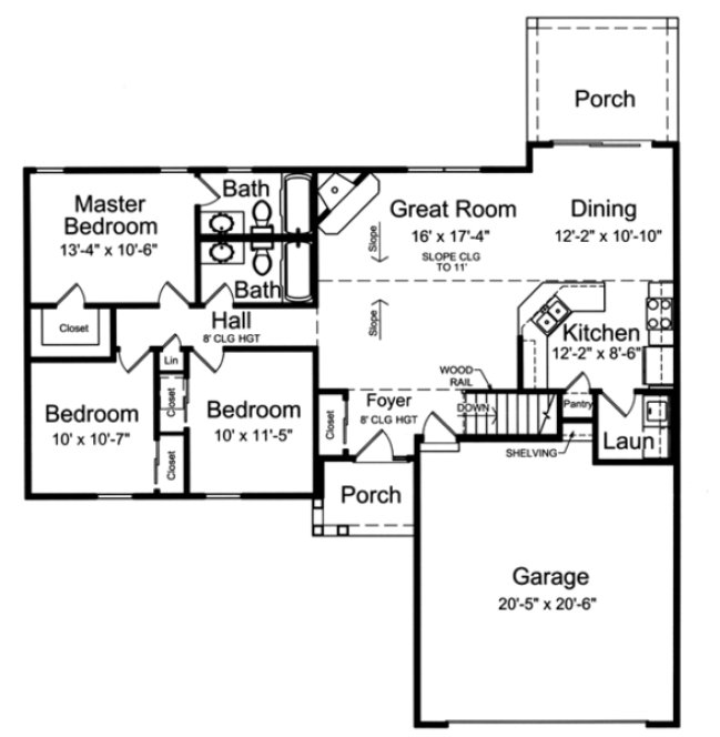 Main Floor Plan for House Plan #538721