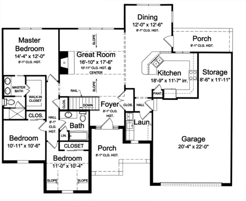 Main Floor Plan for House Plan #537951