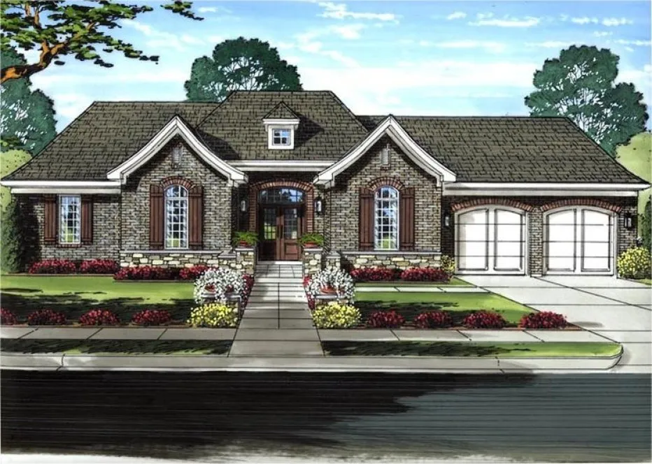 Full Rendering for House Plan #538491