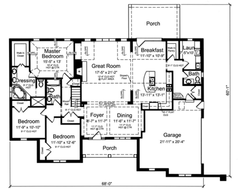 Main Floor Plan for House Plan #539622