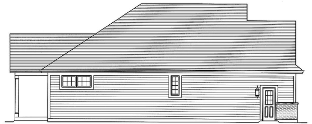 Left Elevation for House Plan #538171