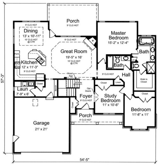 Main Floor Plan for House Plan #538171