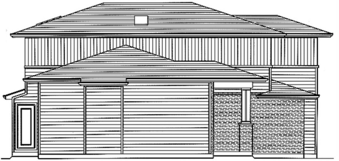 Left Elevation for House Plan #537981