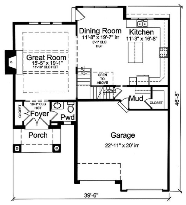 Main Floor Plan for House Plan #537981