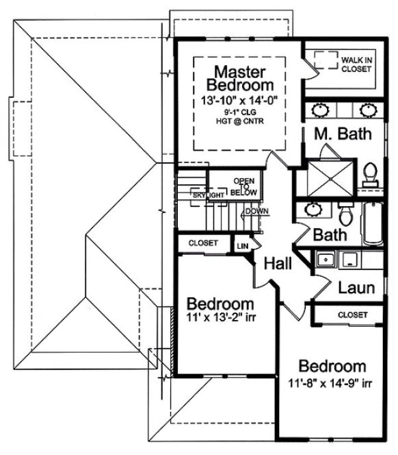 Second Floor Plan for House Plan #537981
