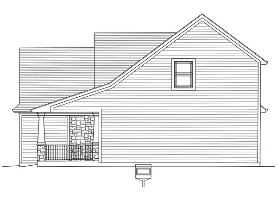 Right Elevation for House Plan #535202