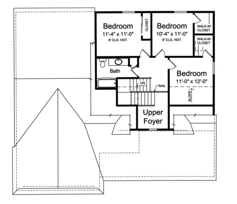 Second Floor Plan for House Plan #535202
