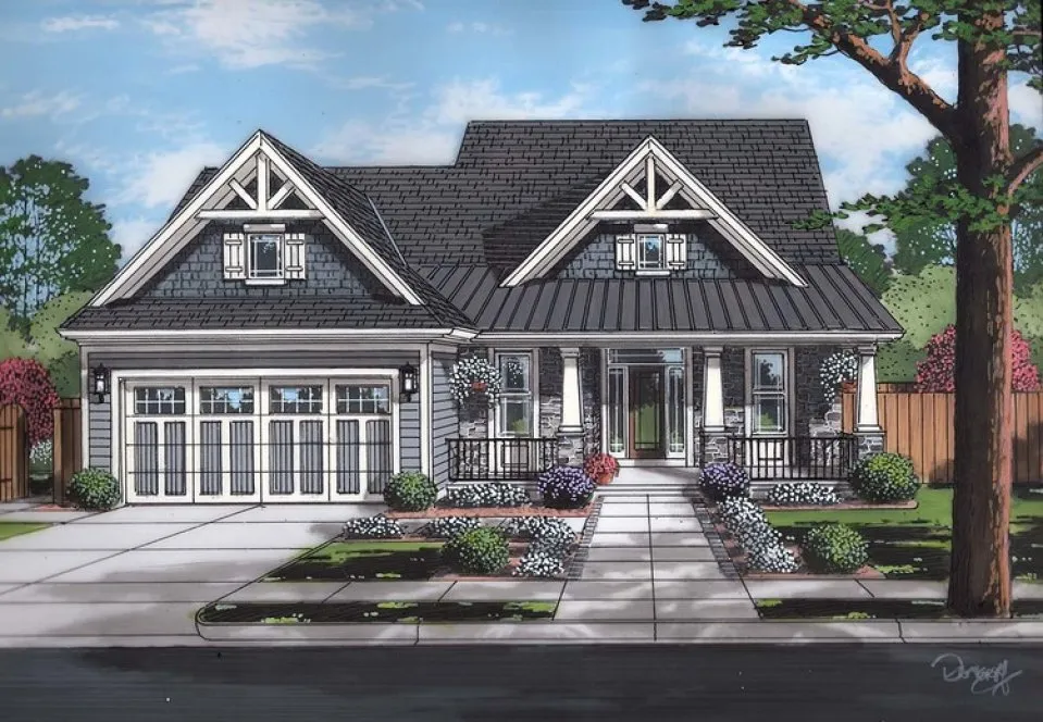 Full Rendering for House Plan #535202