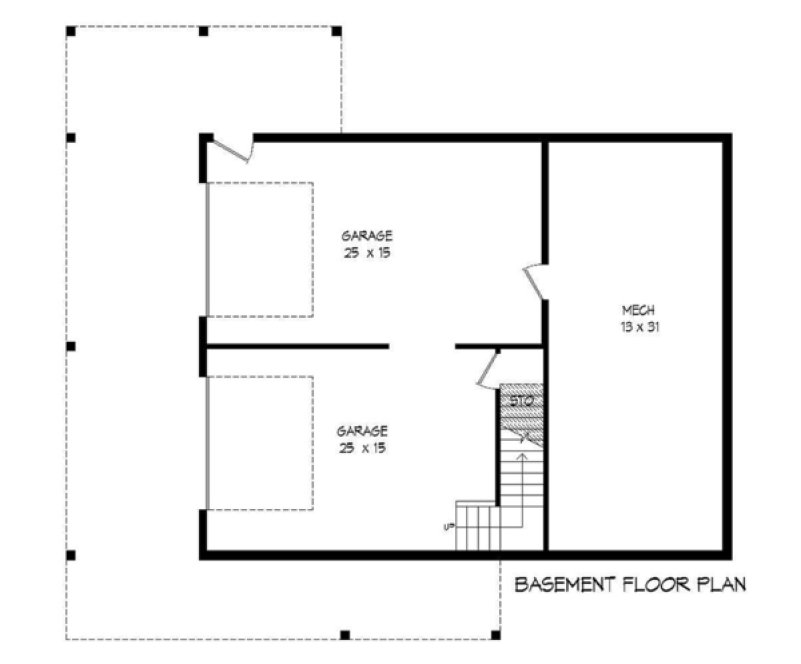Basement Plan for House Plan #696371