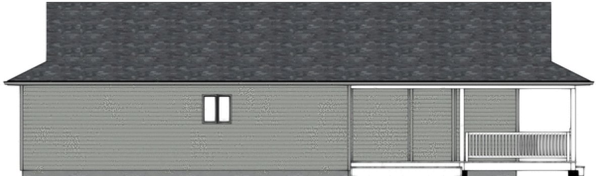 Left Elevation for House Plan #203016