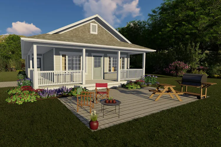 Full Rendering for House Plan #203016