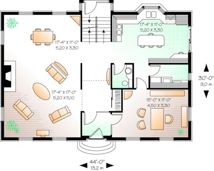 Main Floor Plan for House Plan #144672