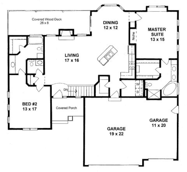 Main Floor Plan for House Plan #350741