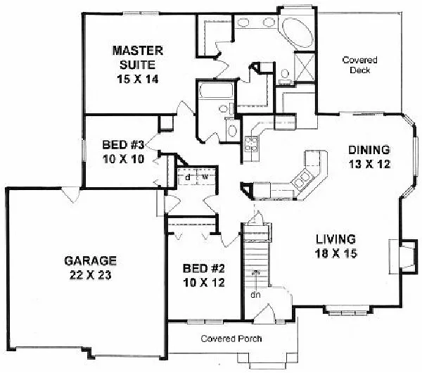 Main Floor Plan for House Plan #354841