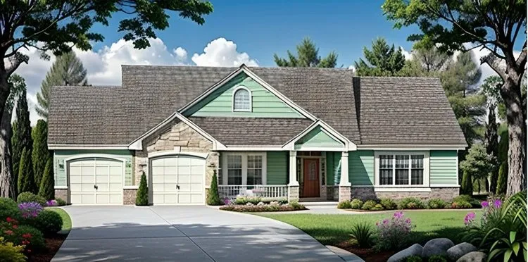 Full Rendering for House Plan #354841