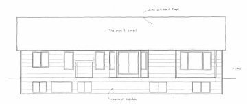 Rear Elevation for House Plan #350551
