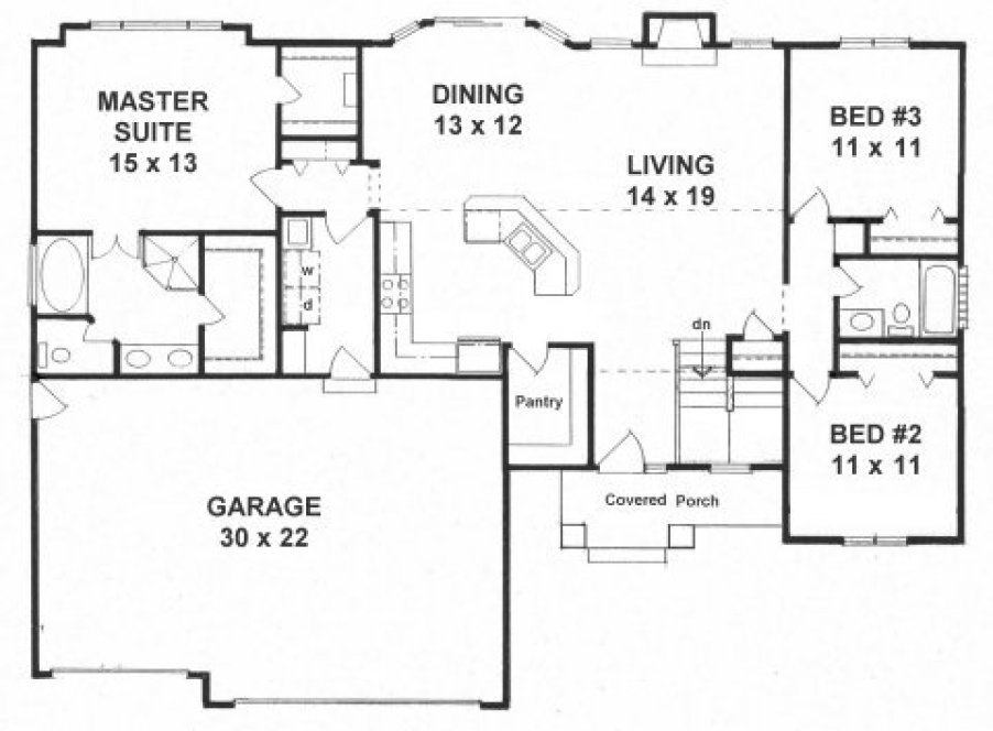 Main Floor Plan for House Plan #350551