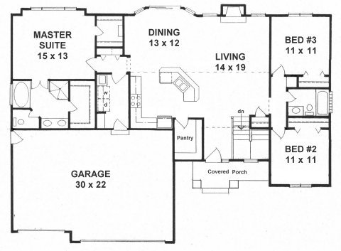 Main Floor Plan for House Plan #350551