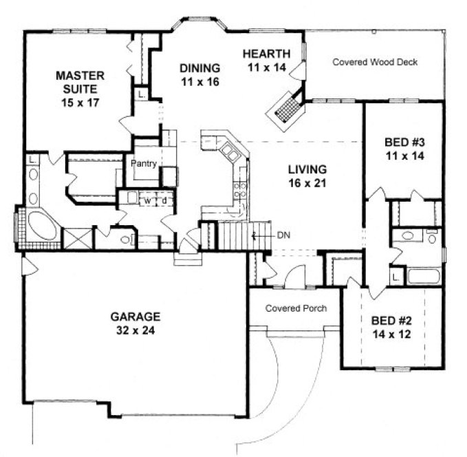Main Floor Plan for House Plan #351502