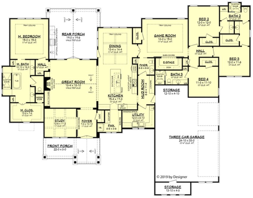 Main Floor Plan for House Plan #306633