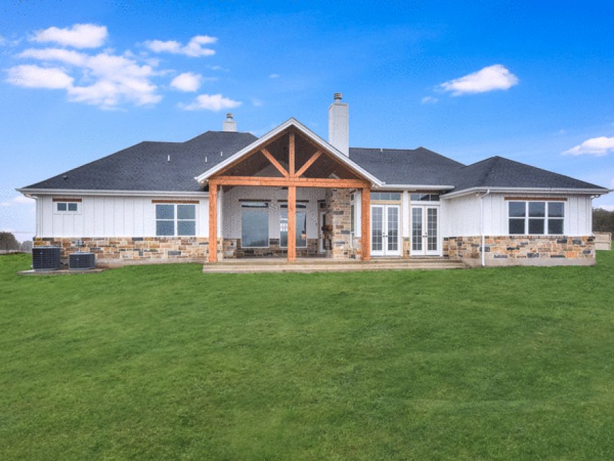 Rear Elevation for House Plan #301133