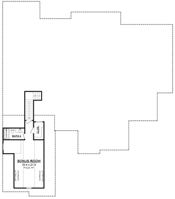 Attic Plan for House Plan #301133