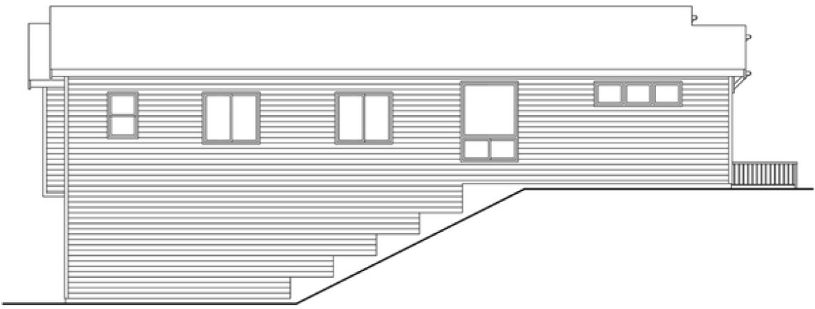 Left Elevation for House Plan #341371